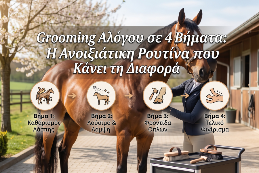 Grooming Αλόγου σε 4 Βήματα: Η Ανοιξιάτικη Ρουτίνα που Κάνει τη Διαφορά