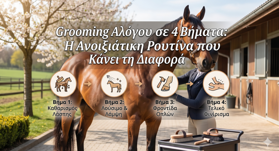 Grooming Αλόγου σε 4 Βήματα: Η Ανοιξιάτικη Ρουτίνα που Κάνει τη Διαφορά