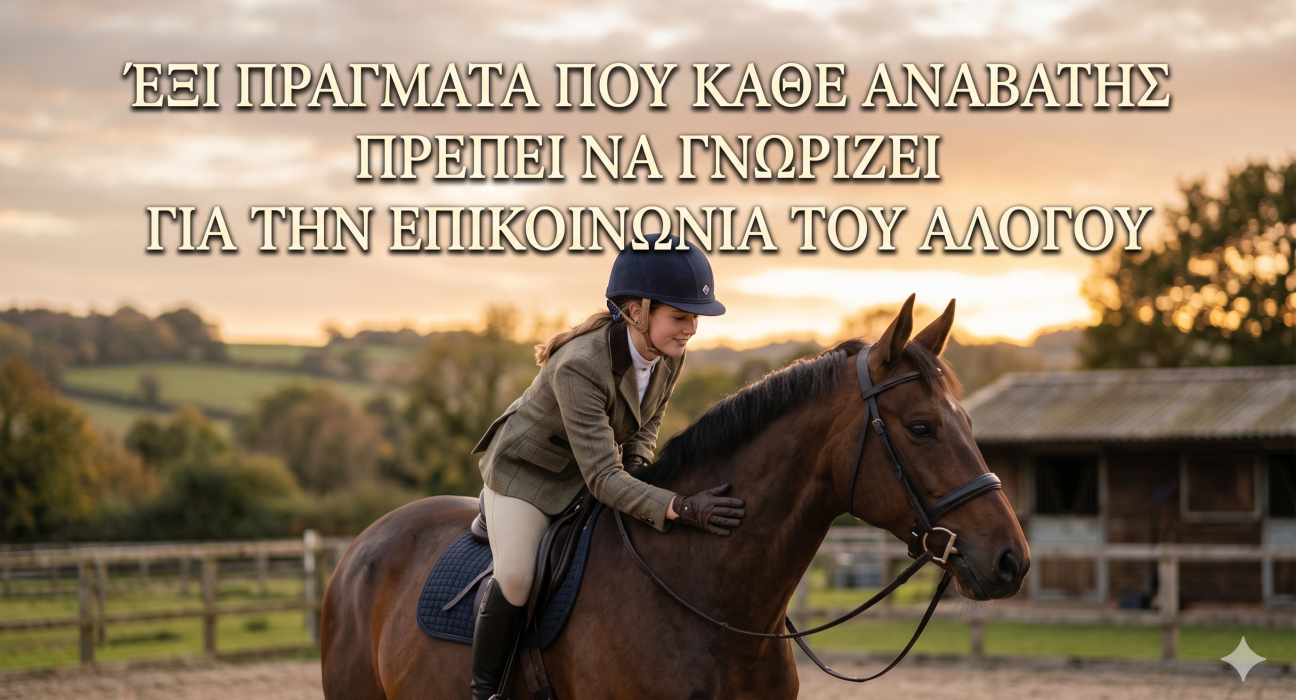 Έξι πράγματα που κάθε αναβάτης πρέπει να γνωρίζει για την επικοινωνία του αλόγου