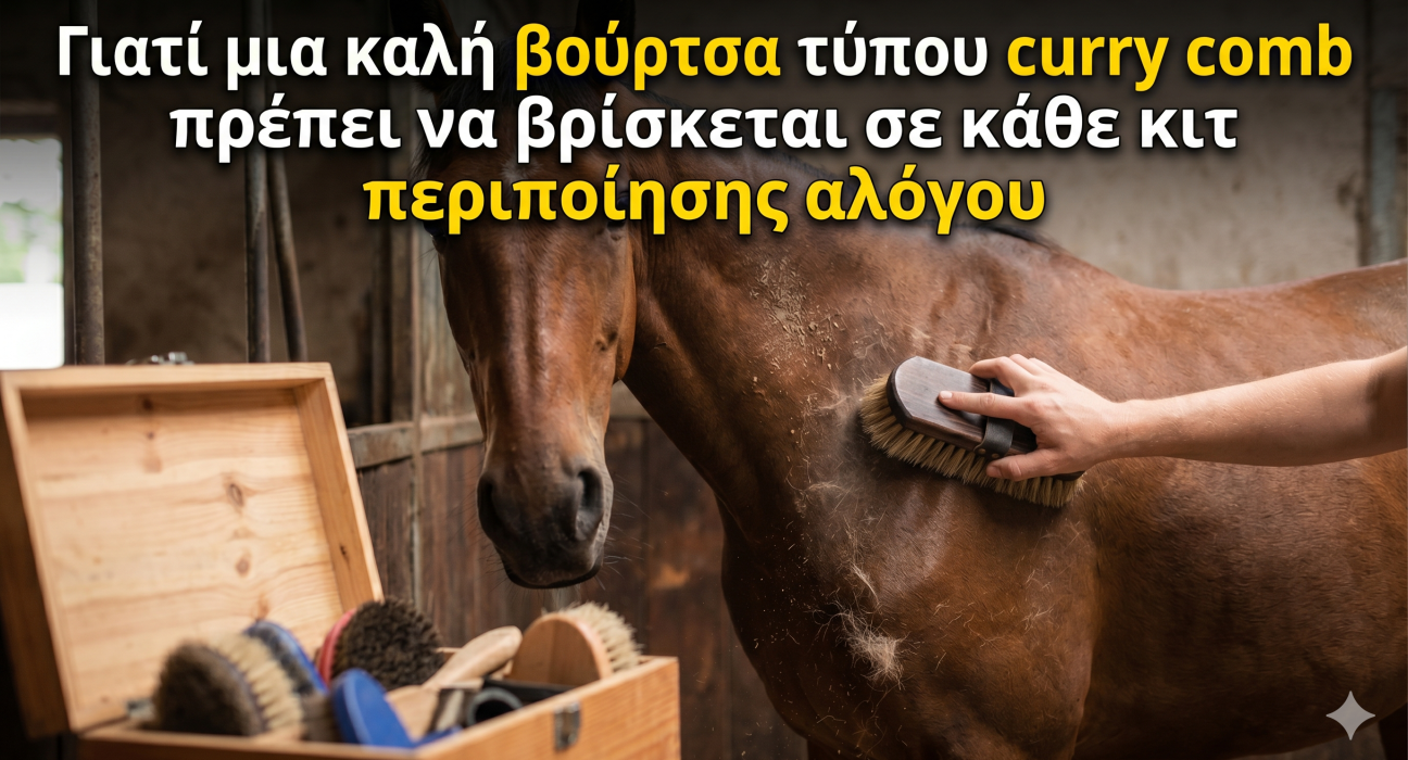 Γιατί μια καλή βούρτσα τύπου curry comb πρέπει να βρίσκεται σε κάθε κιτ περιποίησης αλόγου